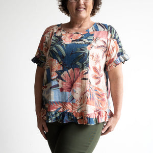 Chic Ruffle Hem Top by Orientique Australia - Luzon - 72482