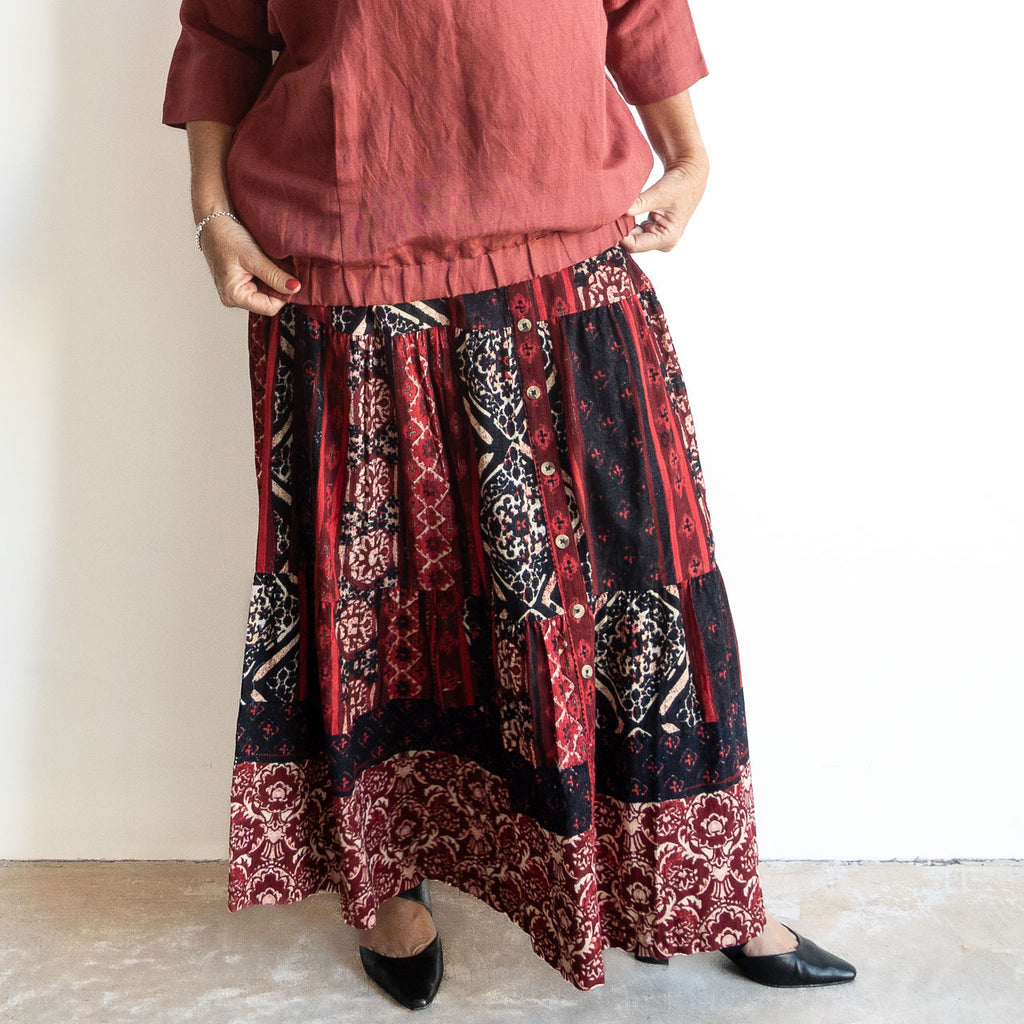 Cotton Corduroy Maxi Skirt by Orientique Australia - Jolene - 2572