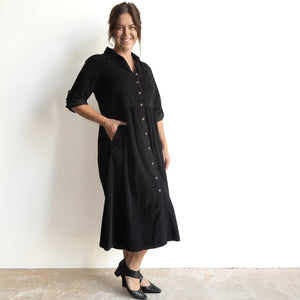 Cotton Corduroy Shirt Dress by Orientique Australia - 20070