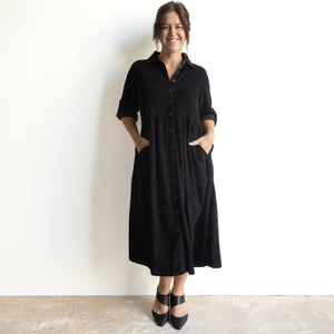 Cotton Corduroy Shirt Dress by Orientique Australia - 20070