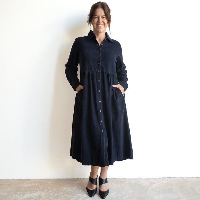 Cotton Corduroy Shirt Dress by Orientique Australia - 20070