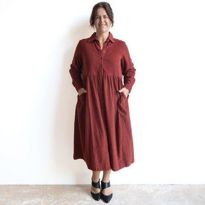 Cotton Corduroy Shirt Dress by Orientique Australia - 20070