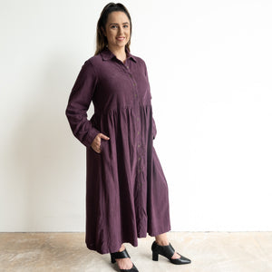 Cotton Corduroy Shirt Dress by Orientique Australia - 20070