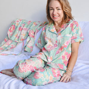 Karma Cotton Pyjama Set by Victoria's Dream - Akira - 32258/9 - XXXL-Fitsbustupto130cm KOBOMO