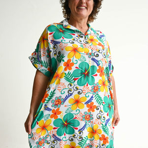 Noosa Kaftan Midi Dress - Hawaii