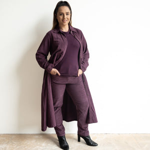 Stretch Corduroy Button Dress by Orientique Australia - 20071
