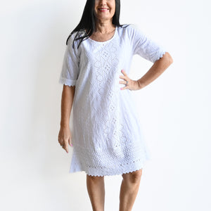 Broderie Shift Dress by Orientique Australia