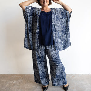 Zen Kimono Wrap - Geometric