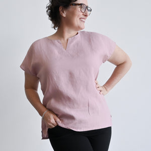 Kobomo Linen Sari Top - Heather PinkKOBOMO Women's Tops and Blouses