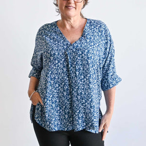 Lucy In The Sky Blouse - Jasmine FloralKOBOMO Women's Tops and Blouses