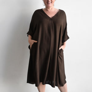 Lucy In The Sky Kaftan Dress - Peppercorn BrownKOBOMO Women's Dresses