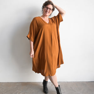 Lucy In The Sky Kaftan Dress - Almond BrownKOBOMO Women's Dresses