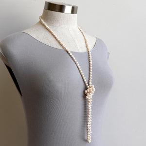 Freshwater baroque pearls hand knotted to create a long strand of 125cm. 