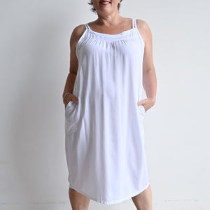 Shoestring Sundress - White KOBOMO