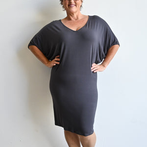 Stand By Me Dress - Charcoal KOBOMO