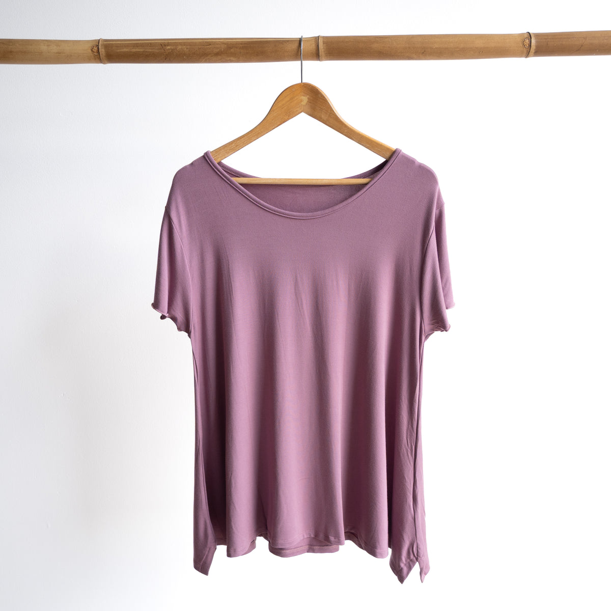 A-Line Tunic Tee by KOBOMO Bamboo - Flutter Sleeve