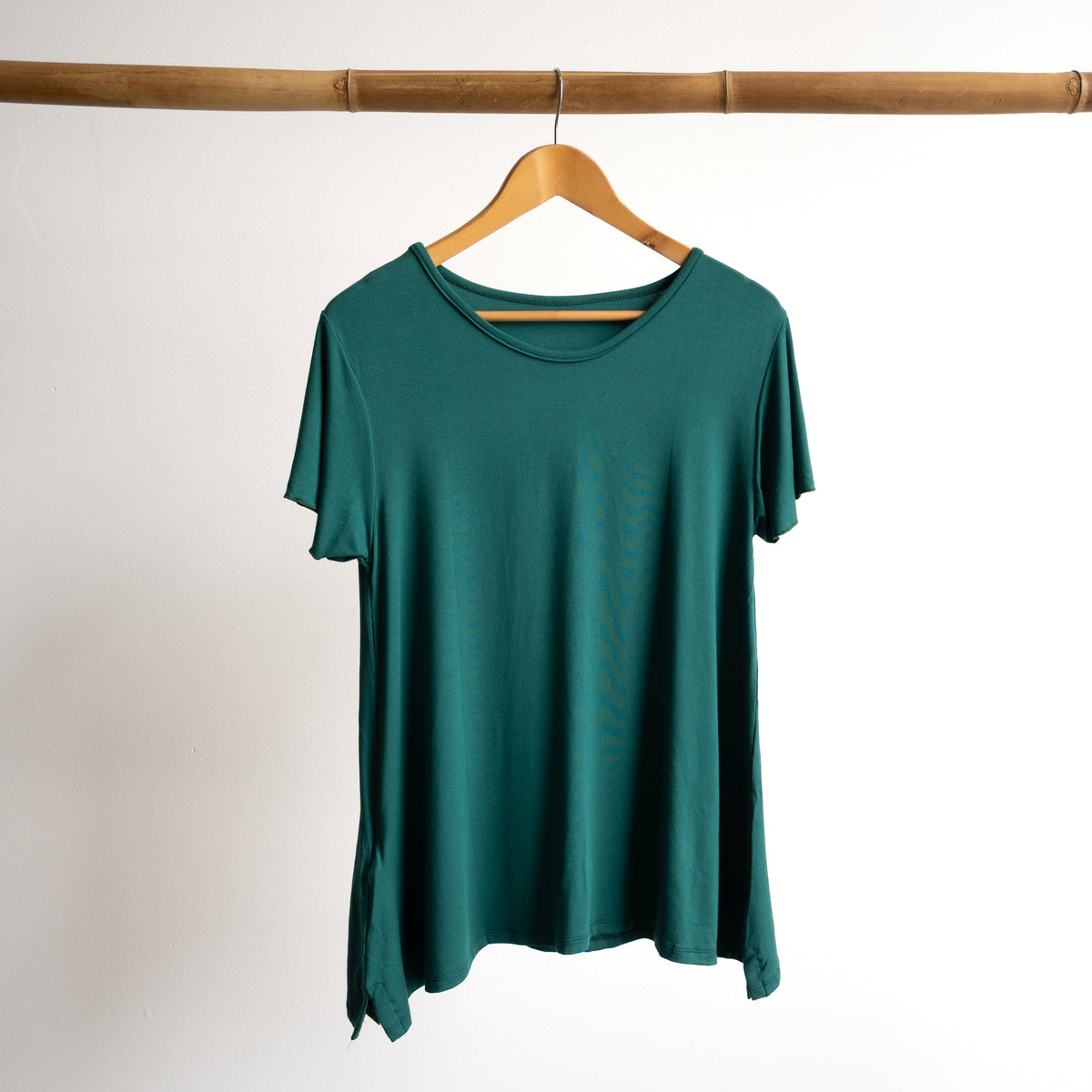 A-Line Tunic Tee by KOBOMO Bamboo - Flutter Sleeve