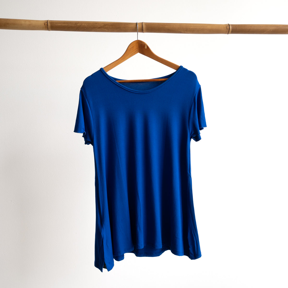 A-Line Tunic Tee by KOBOMO Bamboo - Flutter Sleeve