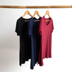 A-Line Tunic Tee by KOBOMO Bamboo - Flutter Sleeve