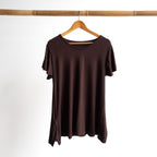A-Line Tunic Tee by KOBOMO Bamboo - Flutter Sleeve