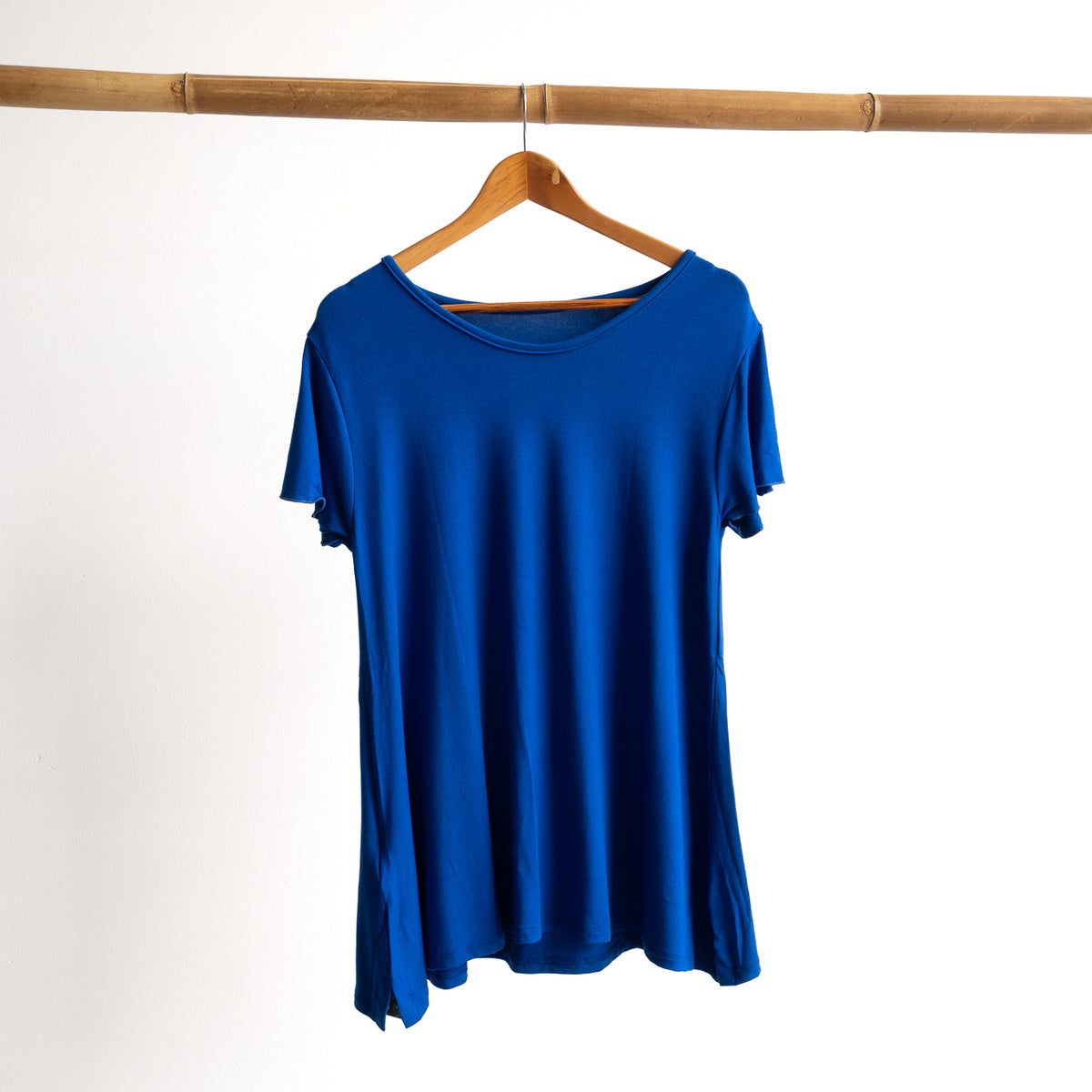 A-Line Tunic Tee by KOBOMO Bamboo - Flutter Sleeve