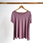 A-Line Tunic Tee by KOBOMO Bamboo - Flutter Sleeve