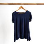 A-Line Tunic Tee by KOBOMO Bamboo - Flutter Sleeve