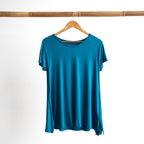 A-Line Tunic Tee by KOBOMO Bamboo - Flutter Sleeve
