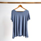 A-Line Tunic Tee by KOBOMO Bamboo - Flutter Sleeve