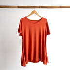 A-Line Tunic Tee by KOBOMO Bamboo - Flutter Sleeve