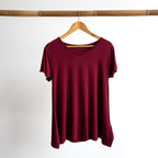 A-Line Tunic Tee by KOBOMO Bamboo - Flutter Sleeve