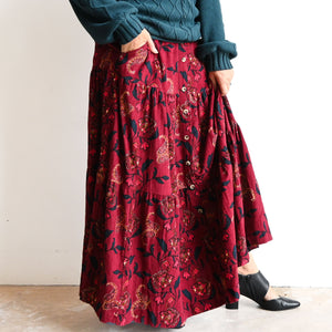Corduroy Layer Maxi Skirt by Orientique Australia - Aida - 2567