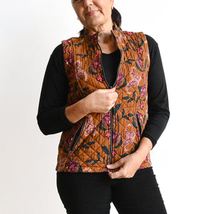 Quilted Sleeveless Reversible Vest by Orientique Australia - Aida - 22930
