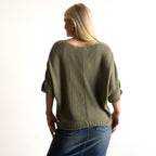 Airy Knit Batwing Top - 1405