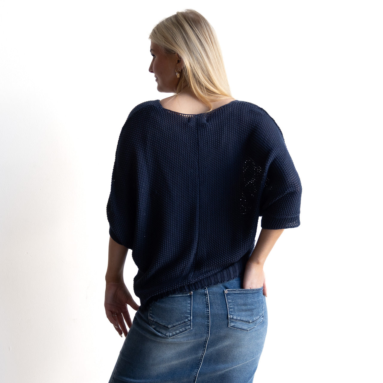 Airy Knit Batwing Top - 1405