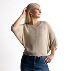 Airy Knit Batwing Top - 1405