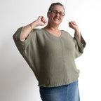 Airy Knit Batwing Top - 1405