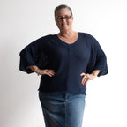 Airy Knit Batwing Top - 1405