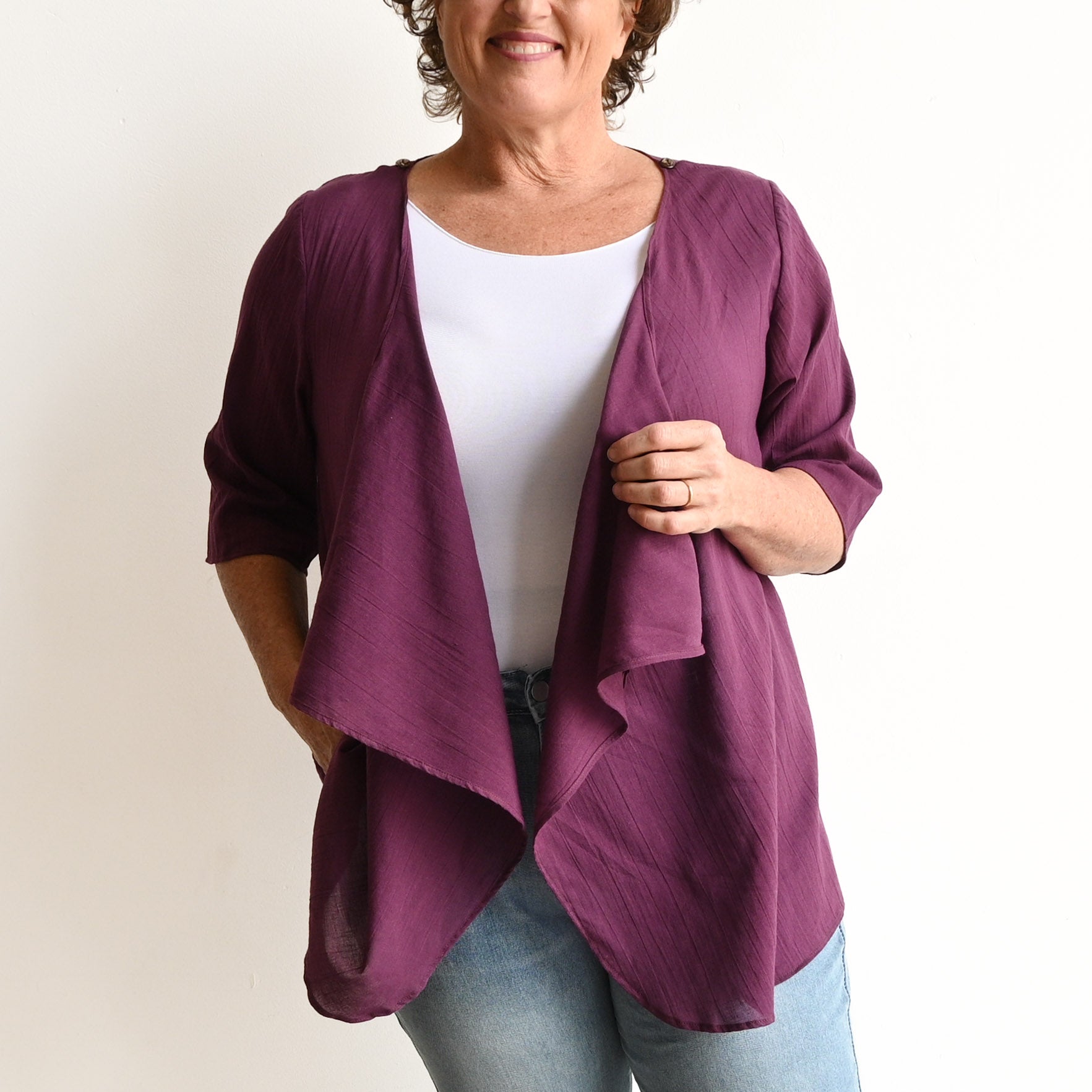 Any-Which-Way Cotton Cardigan Top