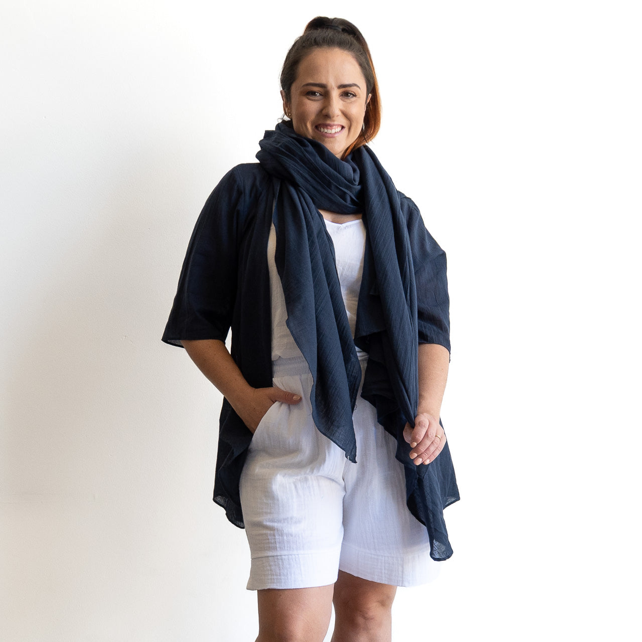 Any-Which-Way Cotton Cardigan Top