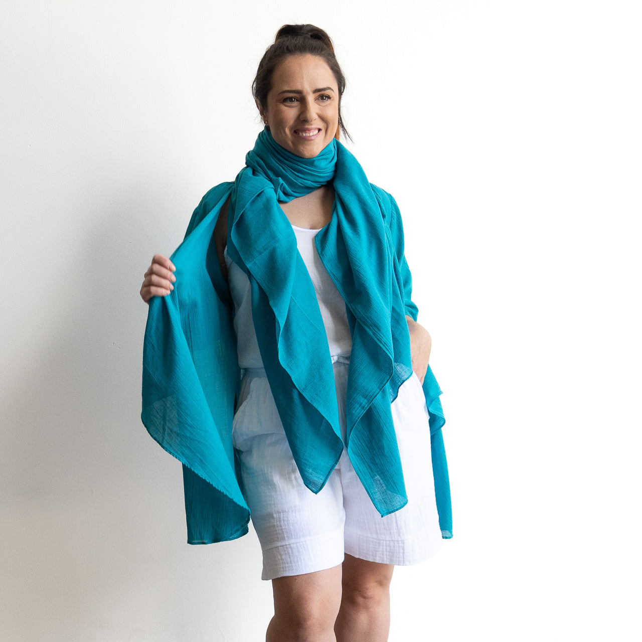 Any-Which-Way Cotton Cardigan Top