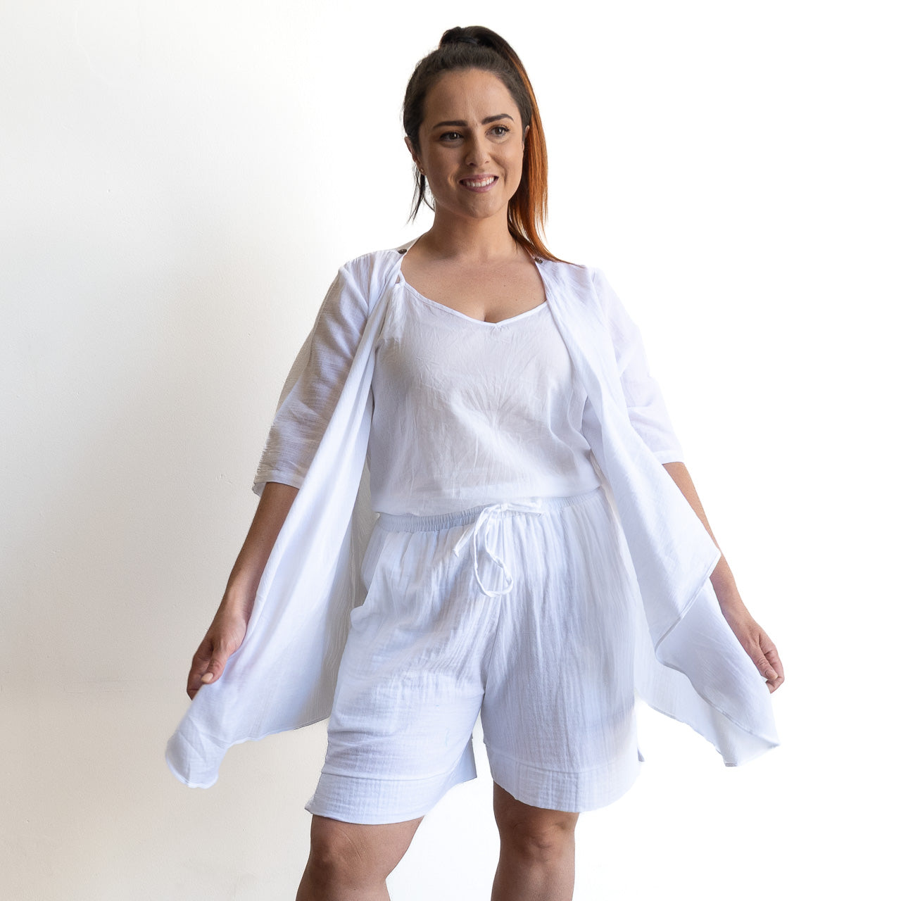 Any-Which-Way Cotton Cardigan Top