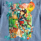 Applique Denim Dress - Jardin Exotique - 61067