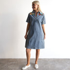 Applique Denim Dress - Jardin Exotique - 61067