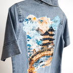 Applique Denim Dress - Nanjing - 61062