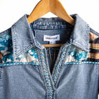 Applique Denim Dress - Nanjing - 61062