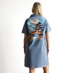 Applique Denim Dress - Nanjing - 61062