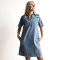 Applique Denim Dress - Nanjing - 61062