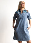 Applique Denim Dress - Nanjing - 61062