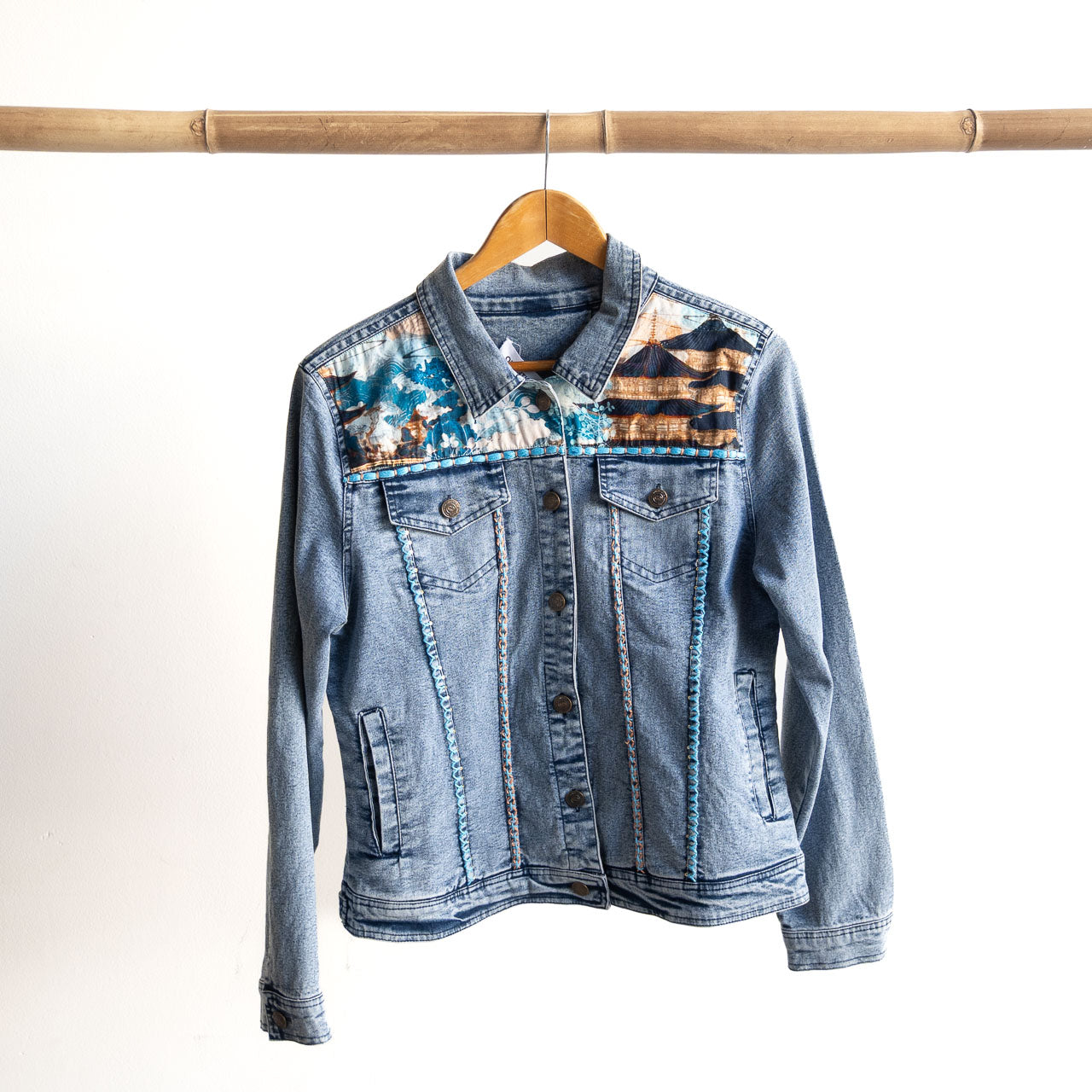 Applique Denim Jacket - Nanjing - 62838